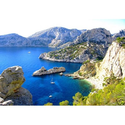 Sticker autocollant paysage Calanques 90x130 cm