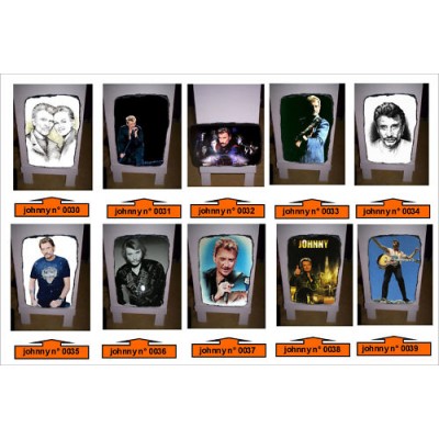 Stickers célébrité Johnny Halliday petite photos