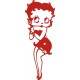 Stickers célébrités Betty Boop rouge 