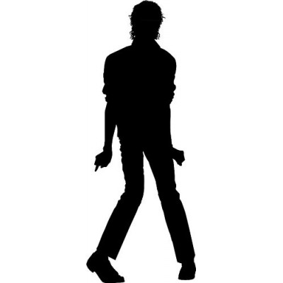 Stickers célébrités Michael Jackson ombre noir