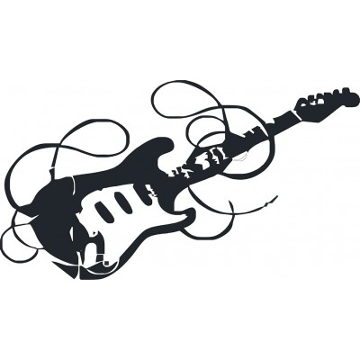 Sticker Guitare rock 50x90 cm