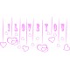 Sticker Cœur i love you 115x221 cm