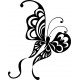 Sticker autocollant Papillon 125x100 cm