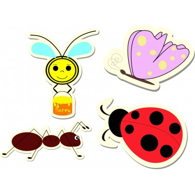 Sticker Enfant 4 insectes 