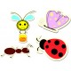 Sticker Enfant  4 insectes 