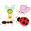 Sticker Enfant 4 insectes 