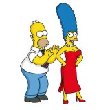 Sticker Homer et Marge Simpson 90x58 cm Réf 0970 