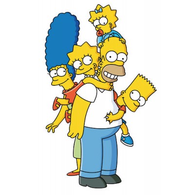 Sticker Famille Simpson au complet 