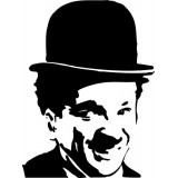 Sticker Charlie Chaplin 50x37cm Réf 965 