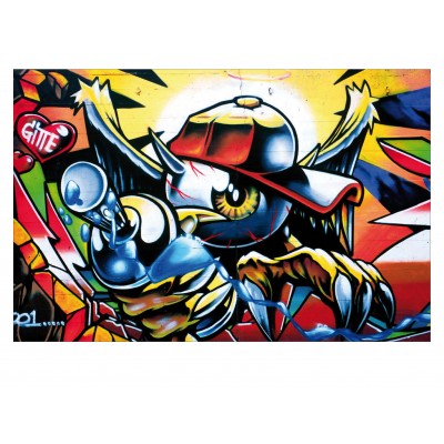 Sticker Tag Graffiti oeil demon