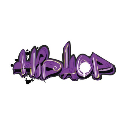 Sticker Tag Graffiti hip hop violet
