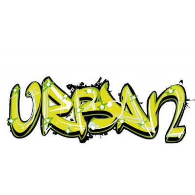 Sticker Tag Graffiti urban vert 