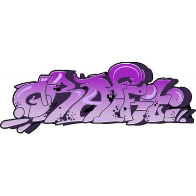 Sticker Tag Graffiti violet 