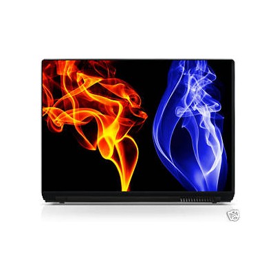 Sticker pc portable laptop skin Flammes