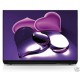 Sticker pc portable laptop skin Coeur violets