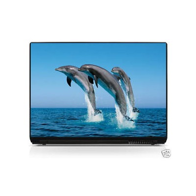 Sticker pc portable laptop skin saut Dauphins