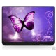 Sticker pc portable laptop skin Papillon rose