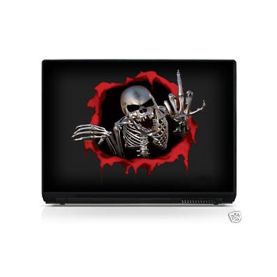 Sticker pc portable laptop skin Squelette