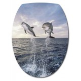 Sticker abattant WC dauphins 26x34cm