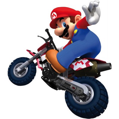 Sticker Mario en Moto