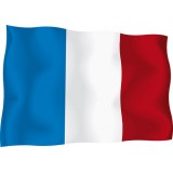 Sticker drapeau Français 50x72 cm 