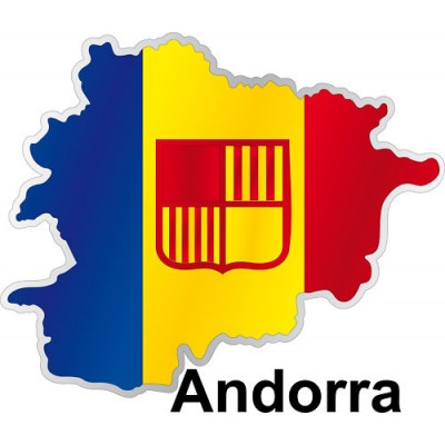 Sticker drapeau Andorra