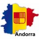 Sticker drapeau Andorrra 125x145 cm 