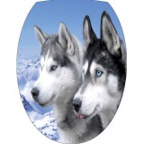 Sticker pour abattant WC déco Husky 