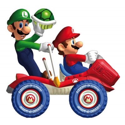 Sticker Mario et Luigi sur tracteur