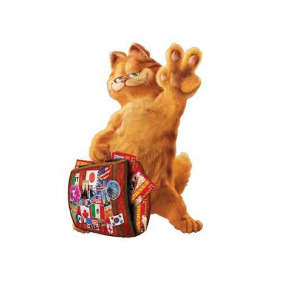 Sticker garfield et sa valise 