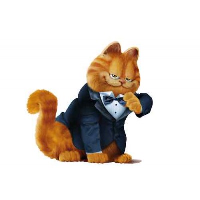 Sticker garfield en costard 
