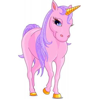 Sticker Licorne rose 