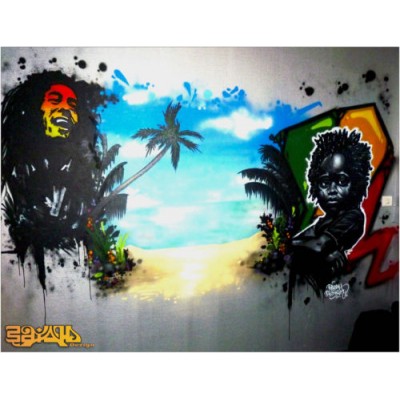 Sticker Tag Graffiti bob marley 