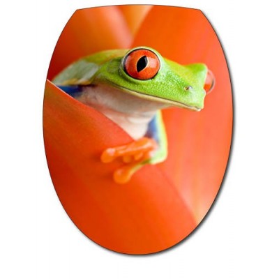 Sticker abattant WC grenouille verte