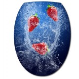 Sticker abattant WC fraises 26x34cm