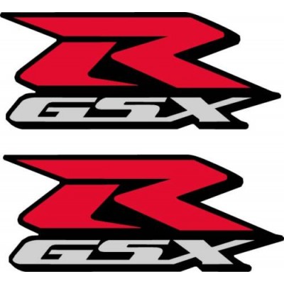 2 Stickers GSX R 10x4.1 cm