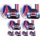 Planche de 8 stickers PSG