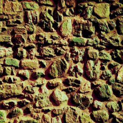 Sticker mur de petites pierre rondes 