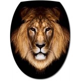 Sticker abattant WC tête de lion 26x34cm