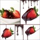 Sticker pour lave vaisselle déco fraise chocolat 60x60 cm.