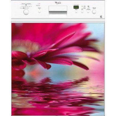 Sticker pour lave vaisselle décoration fleur 60 x 60 cm.
