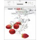 Sticker lave vaisselle décoration fraises 60 x 60 cm.
