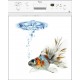 Sticker lave vaisselle poisson 60x60 cm