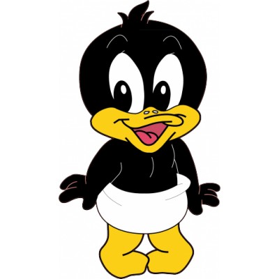 Sticker enfant baby looney canard 