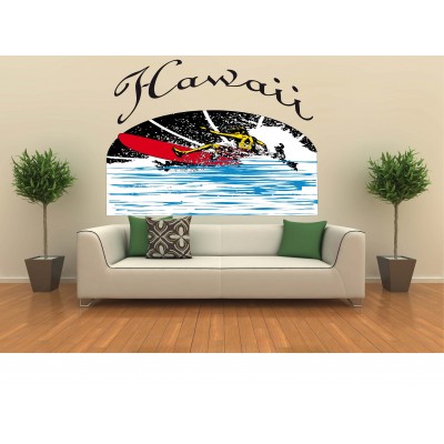 Sticker Surfeur Hawaii 