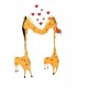 Sticker Girafes amoureuses 170x130 cm