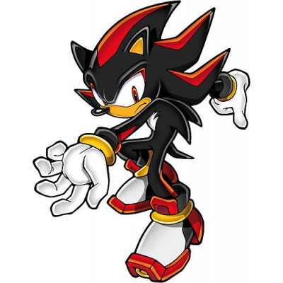 Sticker enfant Sonic noir et rouge 