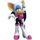 Sticker enfant Sonic rouge 90x54 cm.