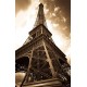 Sticker mural Tour Eiffel sépia 130x245cm