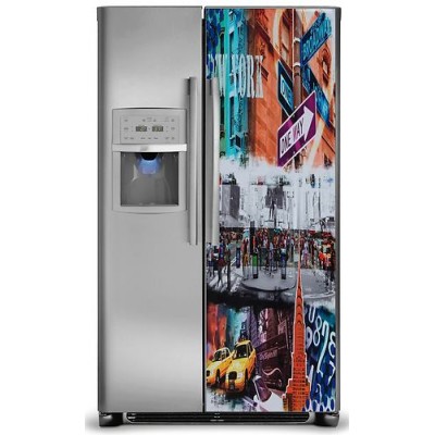Sticker déco autocollante frigo Américain 170x70 cm.